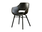 Chair - Black faux leather - Lysvia NMFP43919