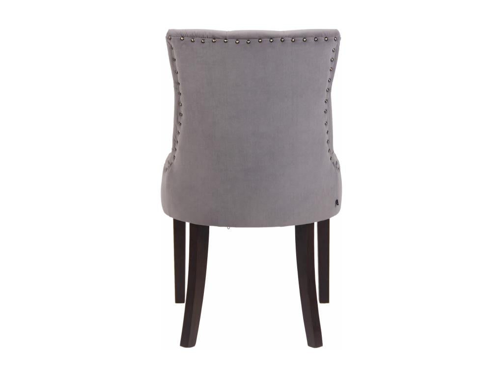 Dining chair - Velvet / Wood - Grey - Dormeva QSHJ08781