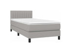 Dormeva bed base with mattress and LED, light grey, 90x200 PNVY73073