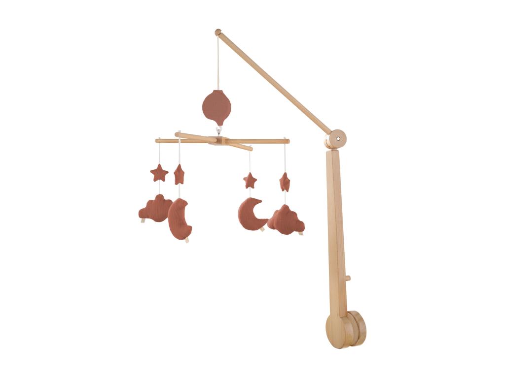 Wooden Musical Baby Mobile with 4 Toys VYAL18101