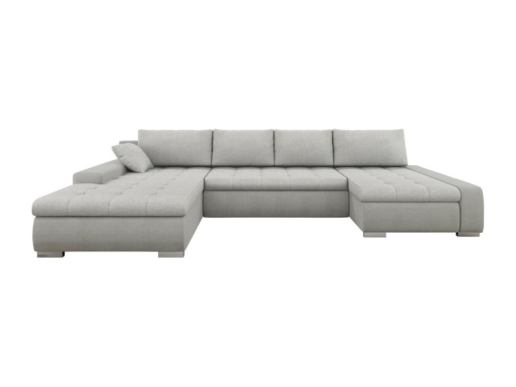 Dormeva 106 Grey Corner Sofa Bed with Sleeping Function and Bedding Box, 394x213x80cm AEKJ97651
