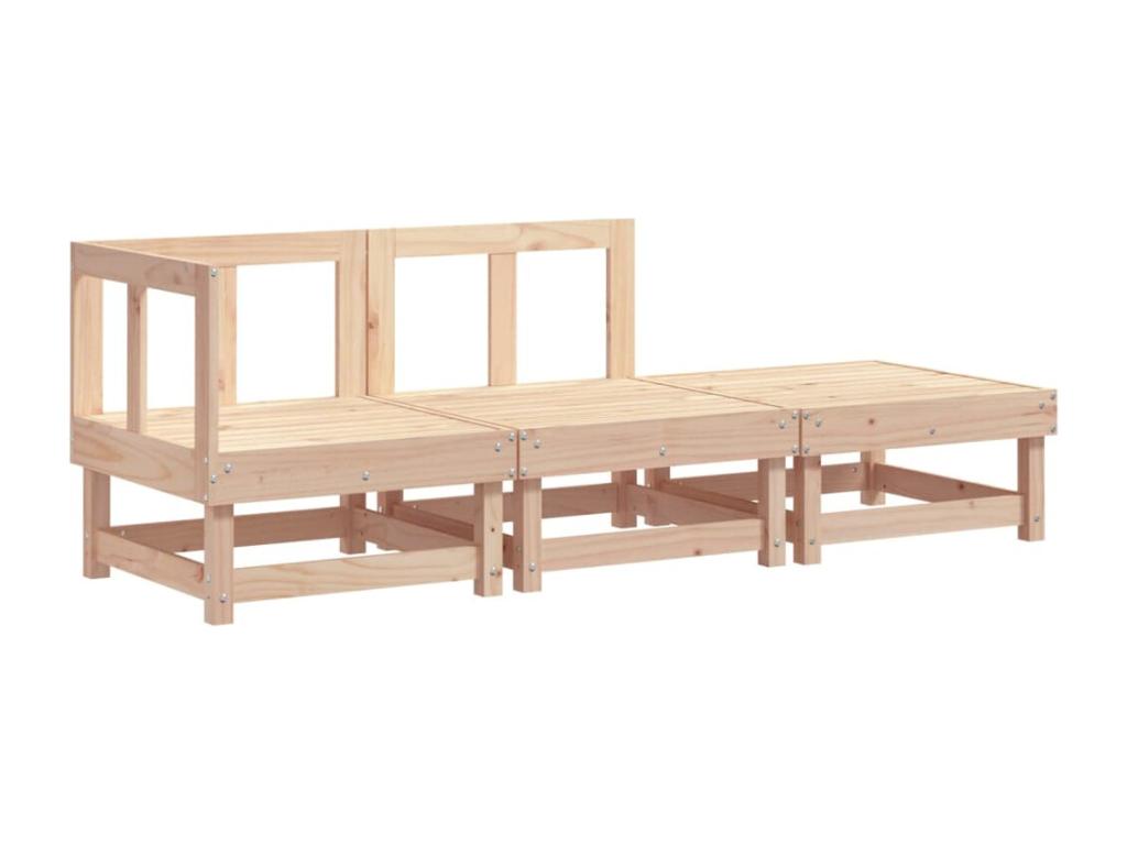 3-piece garden furniture set in solid pine wood WFHG84727