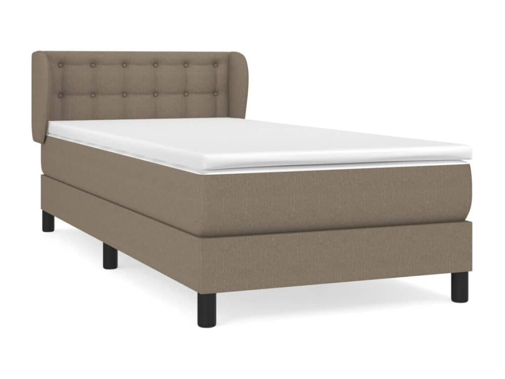 Upholstered bed base with Dormeva 90x200 cm mattress, fabric ECXM69119
