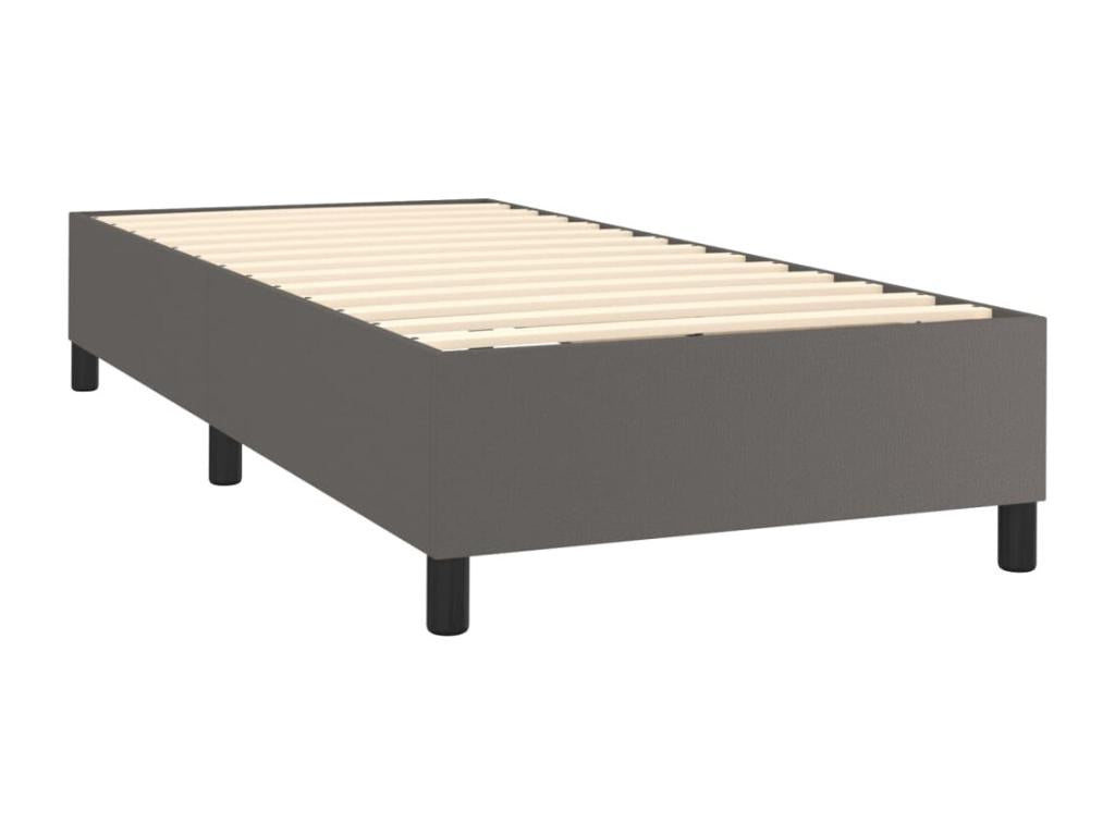 Dormeva bed base with mattress, Grey 90x190 Faux Leather GDBO93325