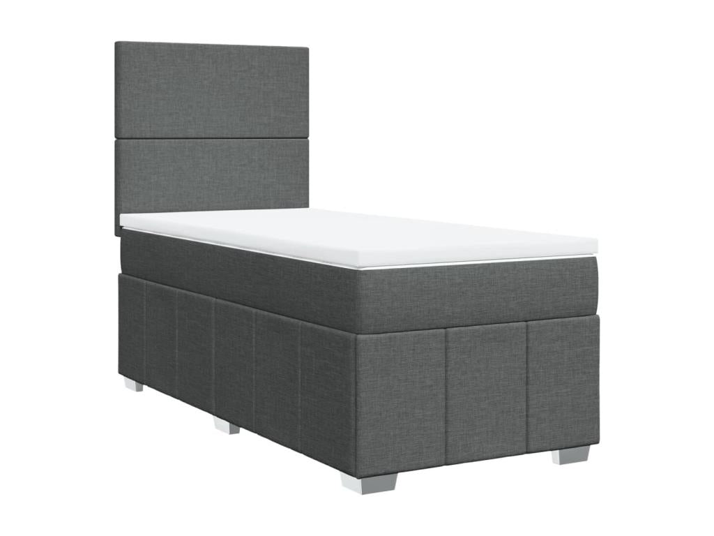 Dormeva bed base with mattress, dark grey, 100x200cm, fabric BKCI49571