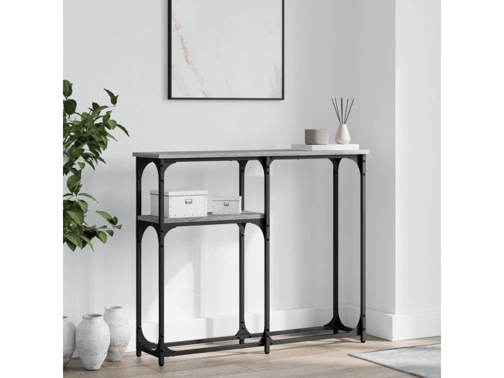 Dormeva console table, grey, 90x22.5x75, engineered wood, NGEG27437