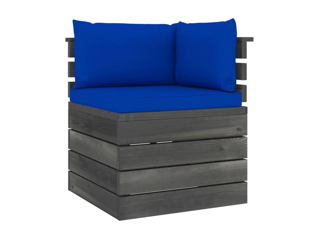 5-piece pallet garden lounge set with cushions, solid pine wood, CYNY95622