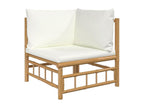 Dormeva HMGL45251 6-piece garden furniture set with cream-white cushions