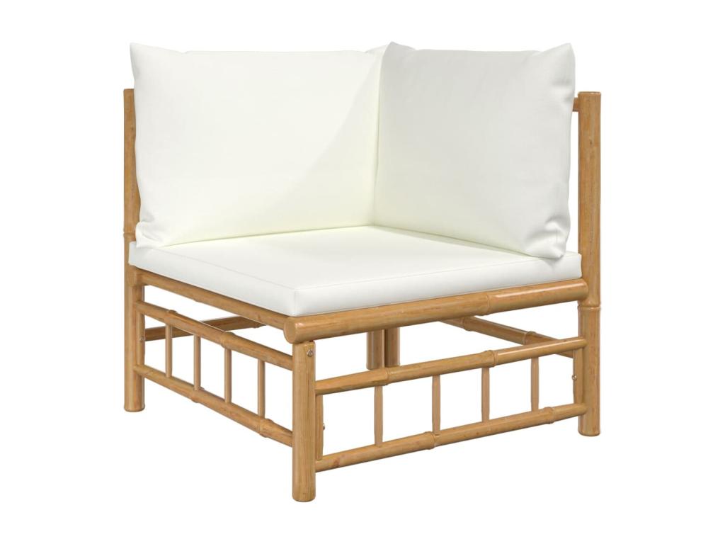 Dormeva HMGL45251 6-piece garden furniture set with cream-white cushions