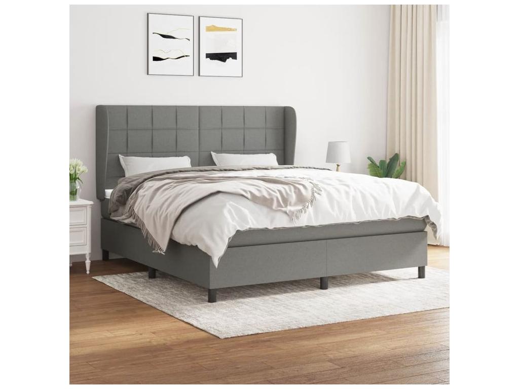 Dormeva bed base with mattress, Dark Grey 180x200 Fabric NKIR77022