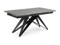 Extendable table 180/260 cm marble grey ceramic with geometric base - Dormeva 03 XBRA09084