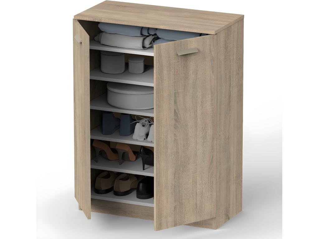 Chest of drawers with 2 doors, Dormeva color - Height 101 x Length 74 x Depth 36 cm VGHE05757