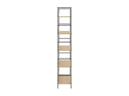 5-tier oak bookcase, 60x27.6x158.5 cm, engineered wood, IVIS33155