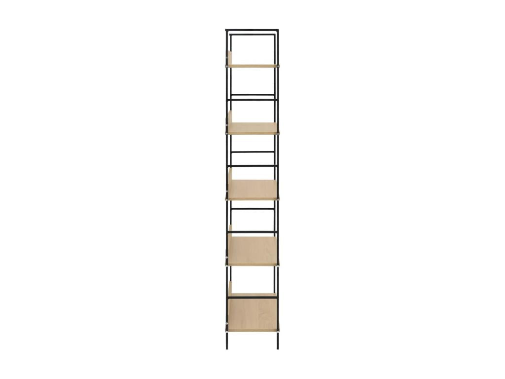 5-tier oak bookcase, 60x27.6x158.5 cm, engineered wood, IVIS33155