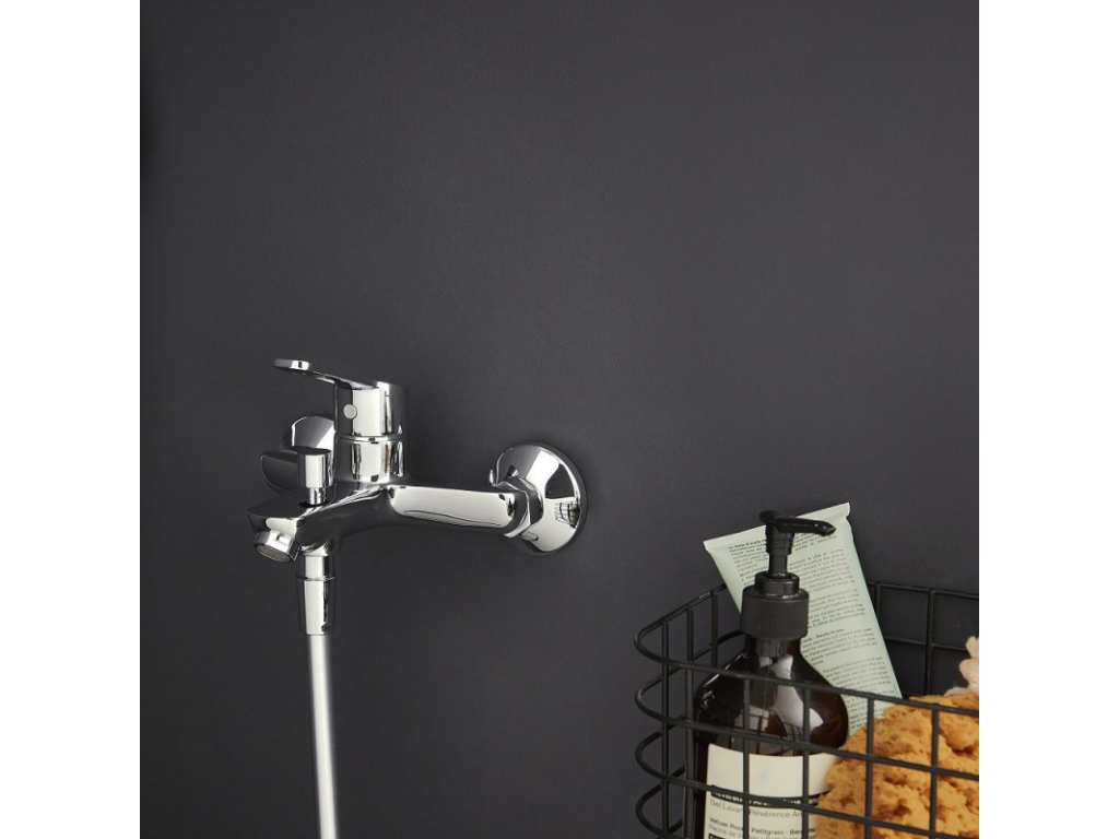 Dormeva 180x80cm straight bathtub pack with chrome bath/shower mixer tap and chrome bath screen, GJIK28916 drain