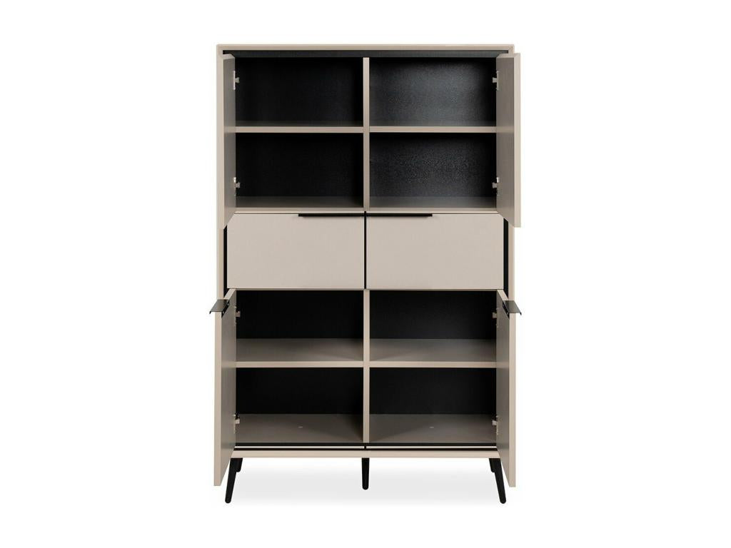 Dormeva QJKV55996 High Sideboard with 4 Doors and 2 Drawers, 140 cm High