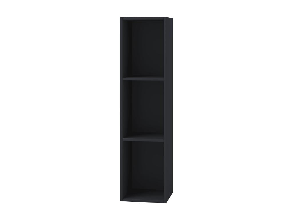 Dormeva wood vinyl LP Stand Filing Shelf Storage Rack Platto 3 compartments Black TNSH83402