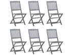 Zensova XZIV30236 Outdoor Folding Chairs, Set of 6 with Cushions
