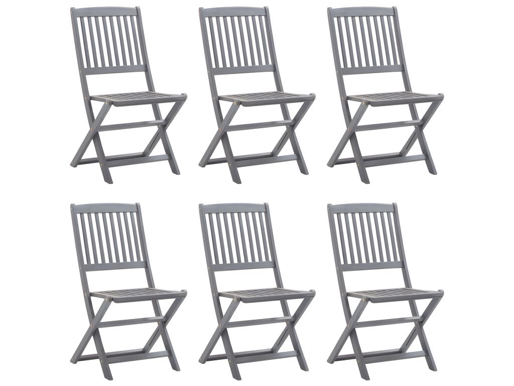 Zensova XZIV30236 Outdoor Folding Chairs, Set of 6 with Cushions