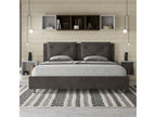 Dormeva size bed without slatted base, upholstered, 200x210 cm, grey microfiber, Dormeva MWSW74591