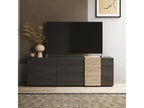 Dormeva TITANE - 3-Door TV Unit, Anthracite Grey and Wood Effect Finish, Dormeva RDRW80720
