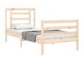 Bed frame with headboard 90x200 cm solid wood XECW78234