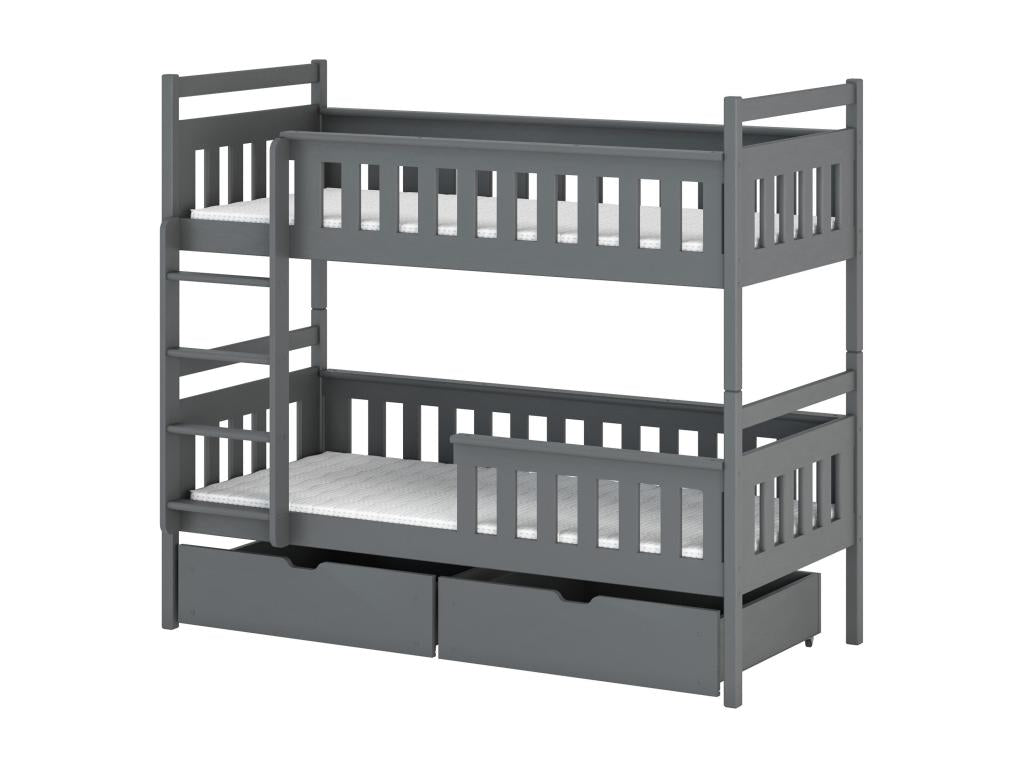 Dormeva BB014 Bunk Beds 80x190 cm Graphite ZATF88715