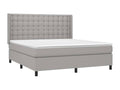 Dormeva bed base with LED mattress, light grey, 160x200 cm, GTEX90874 fabric