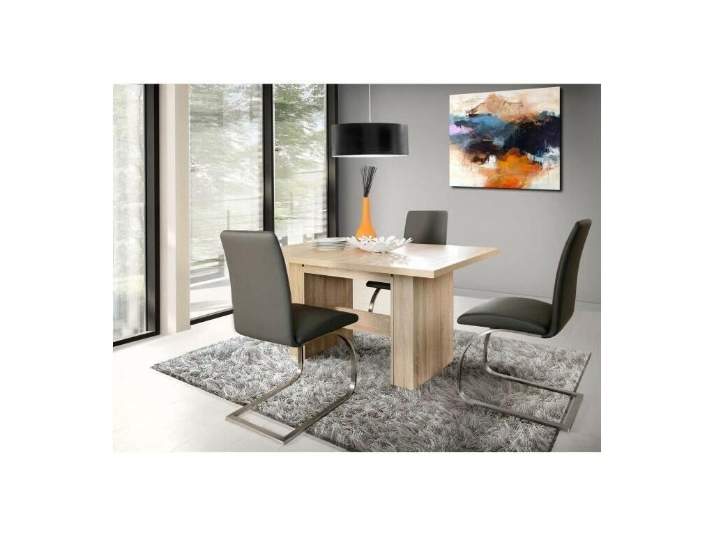 Dormeva extendable dining table for 6 to 12 people, contemporary style, oak - 140-273x90 cm ZFQT42457