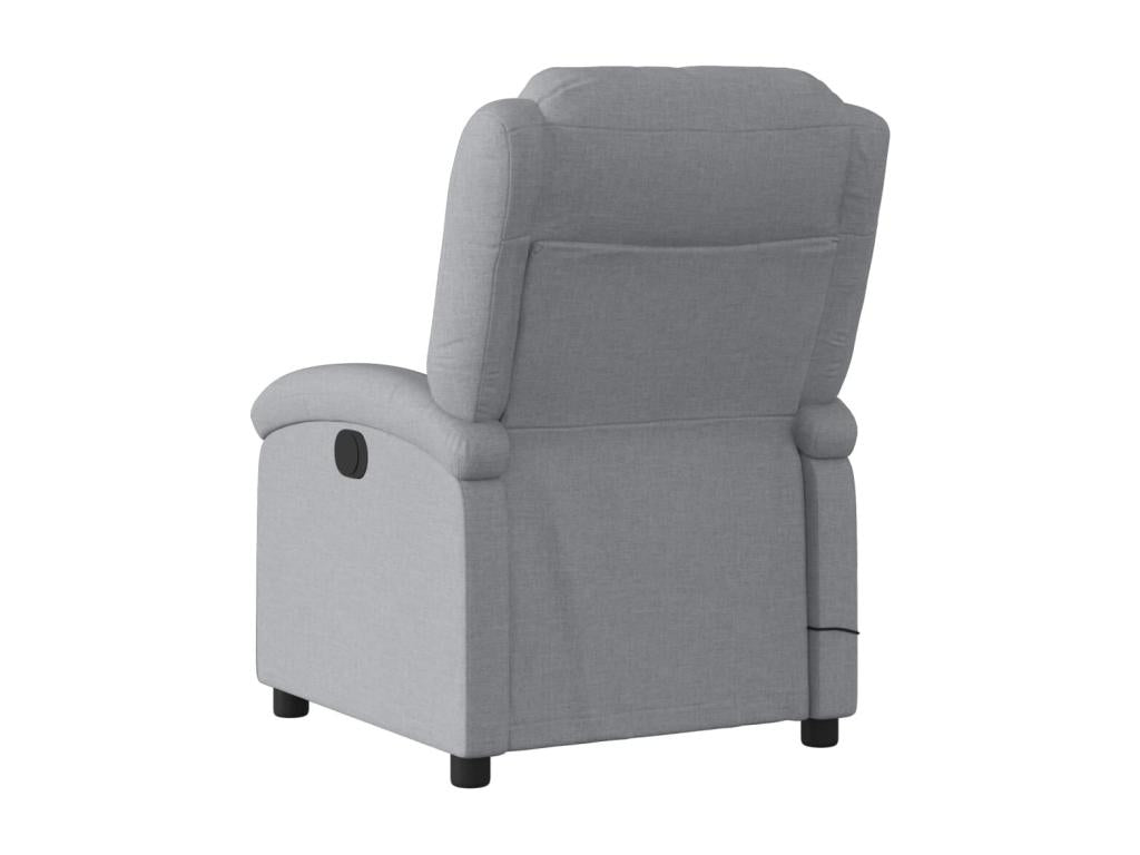 QYJO37528 Light Grey Fabric Electric Reclining Massage Chair
