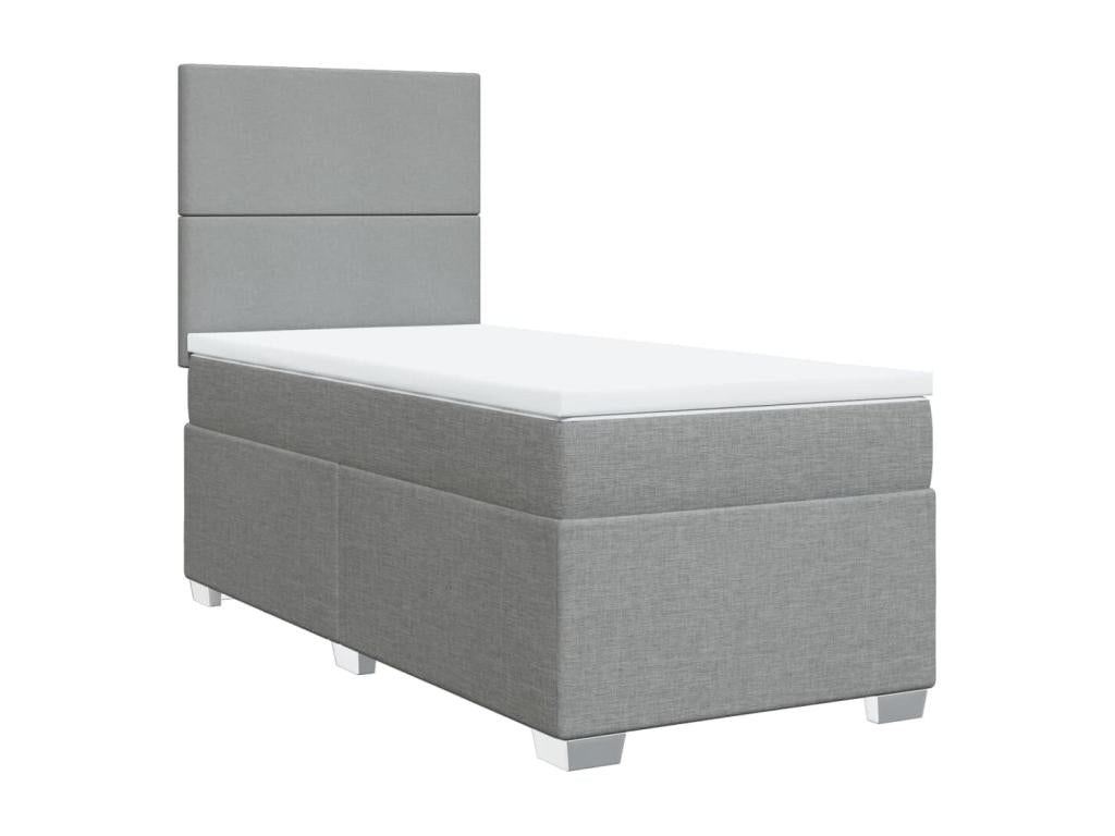 Dormeva bed base with light grey mattress 100x200cm Fabric ZWSY02981