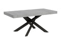 Extendable table 90x200/304 cm Volantis Concrete Grey Anthracite frame ALCF65473