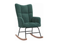 Dark Green Velvet Rocking Chair SUWS30281
