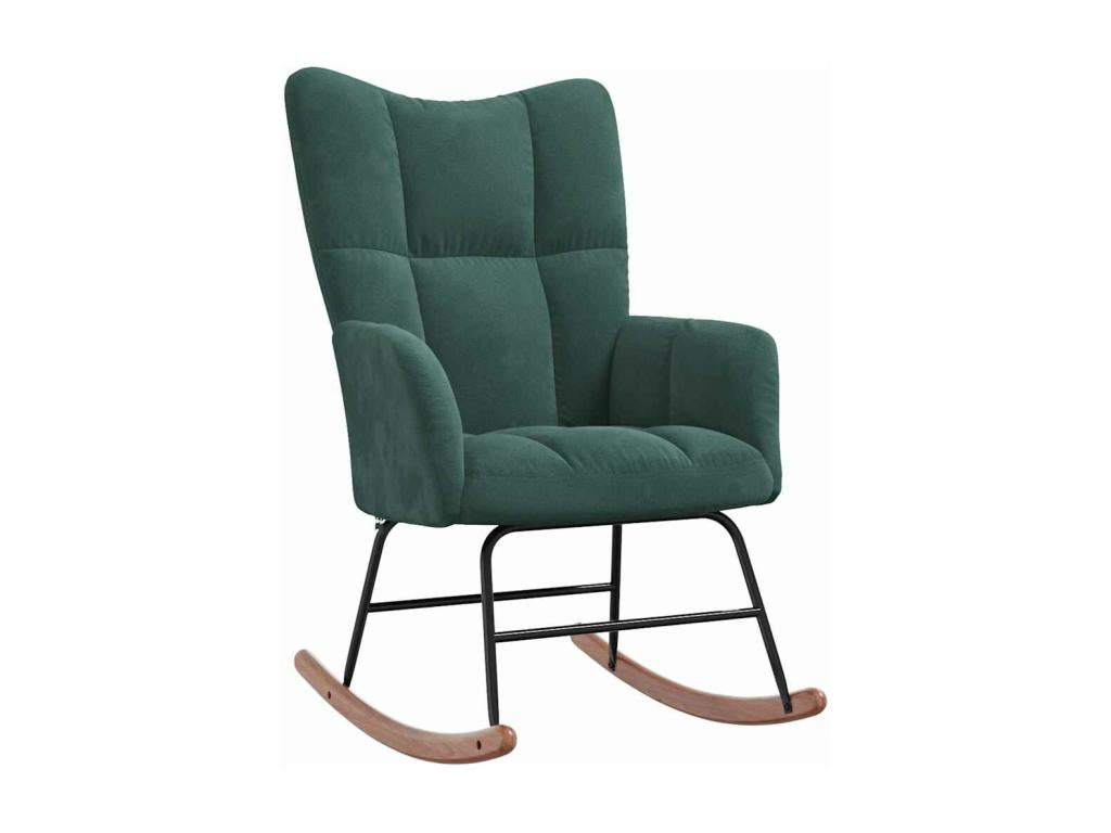 Dark Green Velvet Rocking Chair SUWS30281