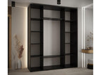 Dormeva 2 Sliding Door Wardrobe 235.2/190/45 3 Doors Black/Black OOSI37906