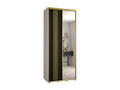 Dormeva 7 Sliding Door Wardrobe 235.2/110/45 2 Doors White/Black/Gold XGFY29721