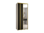 Dormeva 7 Sliding Door Wardrobe 235.2/110/45 2 Doors White/Black/Gold XGFY29721
