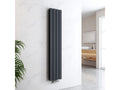Dormeva Hot Water Radiator, Flat Single Layer Radiator with Central Connection, Anthracite, 160x30cm, MDHJ63383