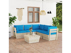 6-piece pallet garden furniture set with cushions, impregnated spruce ESHL16269