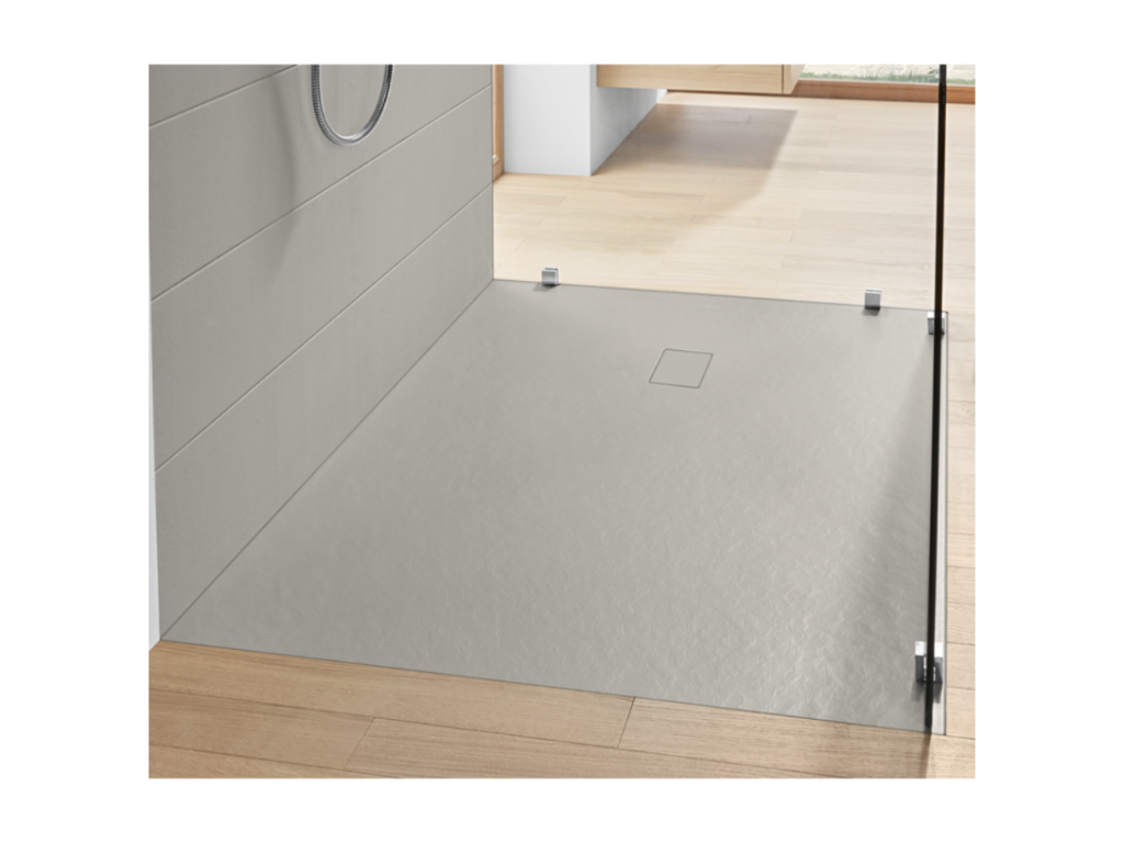 Zensova 160x80cm Rectangular Acrylic Anti-Slip Shower Tray, Grey, WSVZ14113