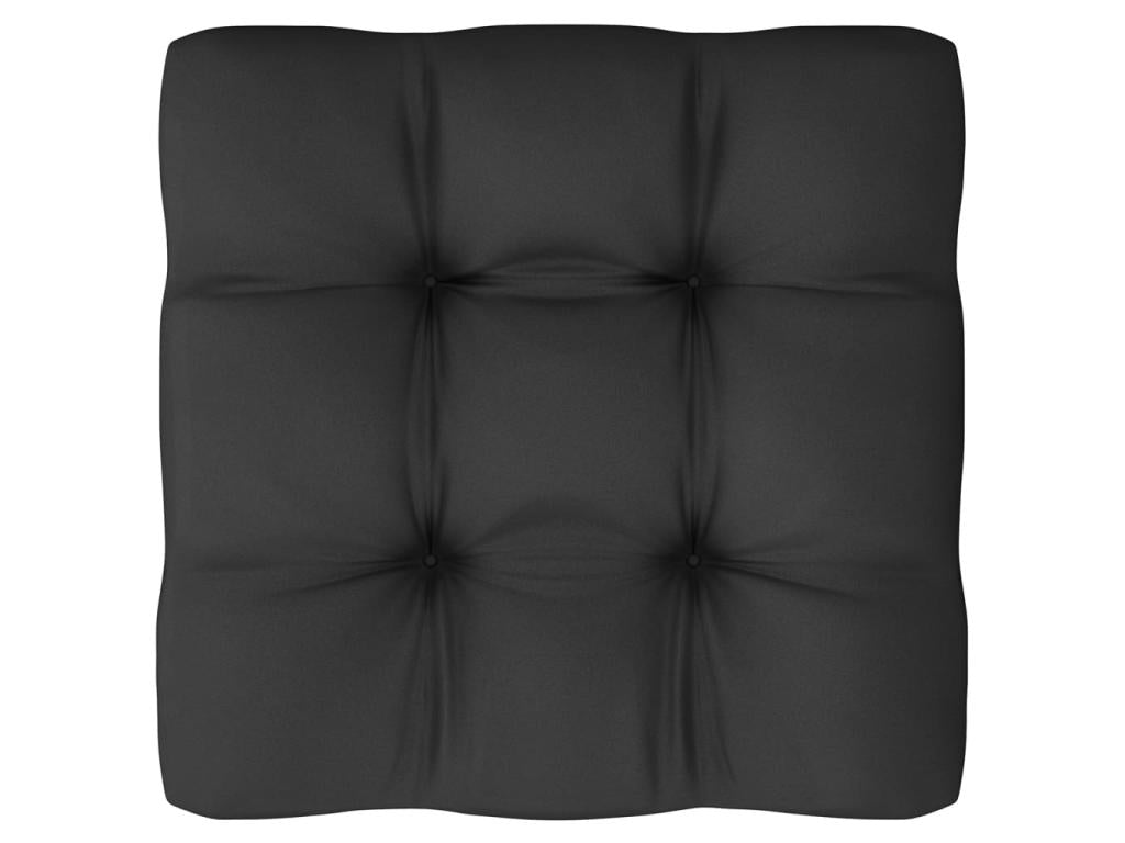 10-piece garden furniture set with cushions, black, solid pine wood, 12 USND30547