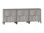 Dormeva 3-piece sideboard set, grey, 60x35x70 cm, engineered wood, QYOS73308