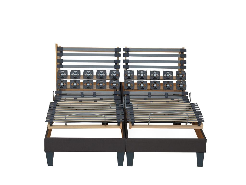 Set of Dormeva bed bases with slats, anthracite grey. Dimensions - 2 x 80 x 200 cm WCUW49705