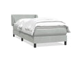 Dormeva bed base and light grey 90x220 cm velvet mattress DGGG21755