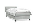 Dormeva bed base and light grey 90x220 cm velvet mattress DGGG21755