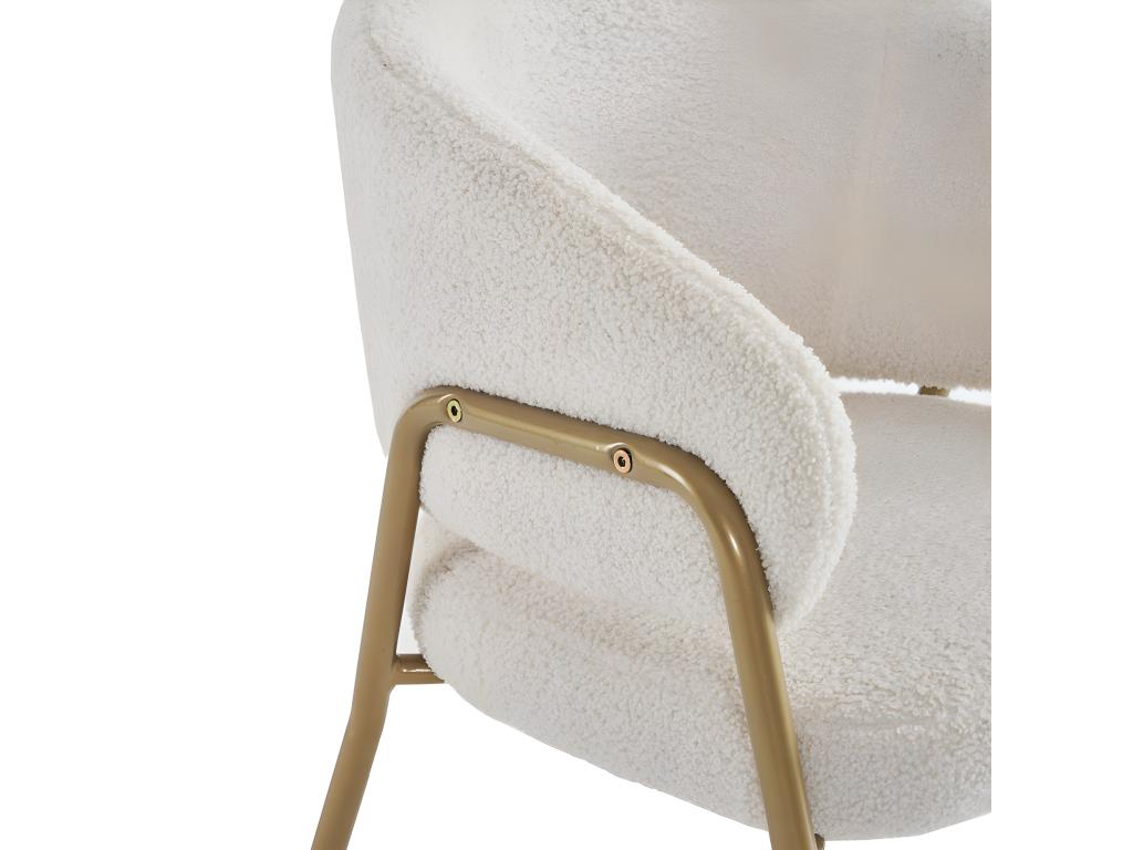 Set of 4 chairs - Dormeva fabric - gold legs - beige EUAQ93536