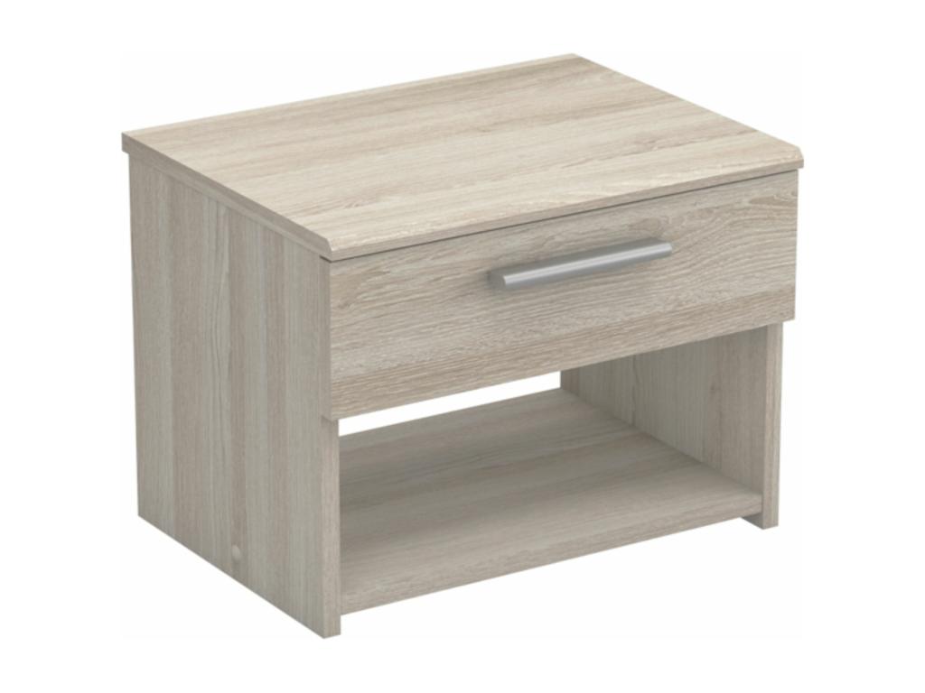 Dormeva oak wood bedside table with 1 drawer and 1 niche - CH158 PXZG22150
