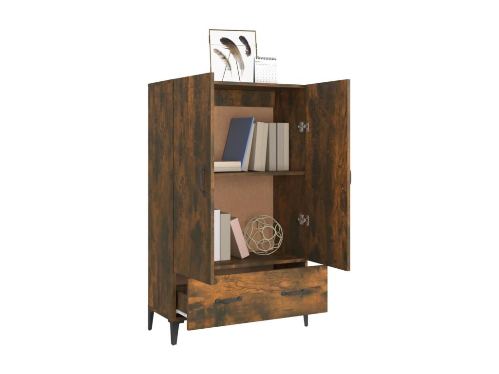 Smoked Oak Buffet 70x31x115 cm Engineered Wood KDLJ58986