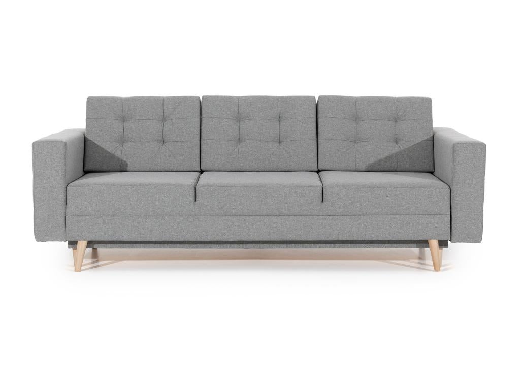 Zensova 3-seater convertible sofa, quilted chestnut velvet, 235cm RCWE21276