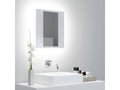 LED Bathroom Mirror Cabinet, Glossy White Acrylic ZHYR98659